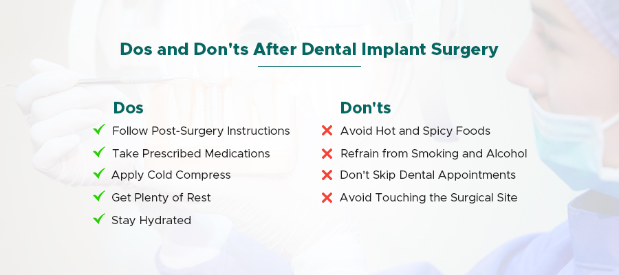 dos and dont after dental implant surgery